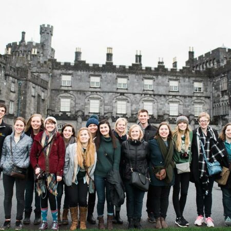 Students on an Education Abroad trip.